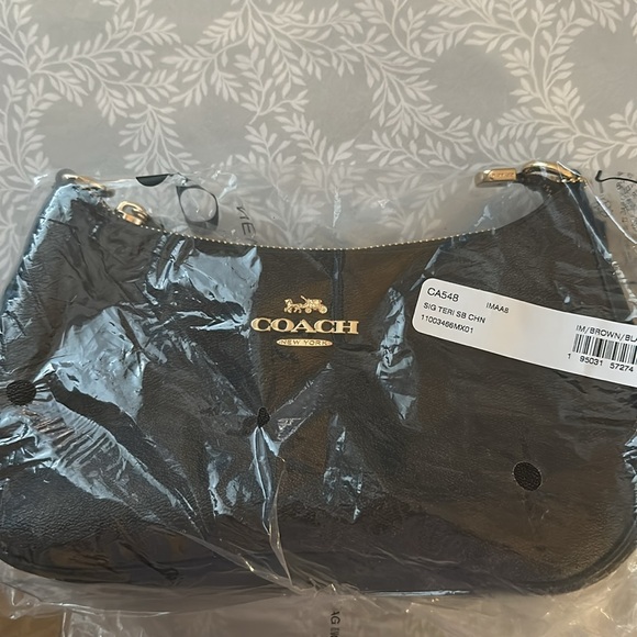 Coach Brown Leather Shoulder Bag - Picture 5 of 12